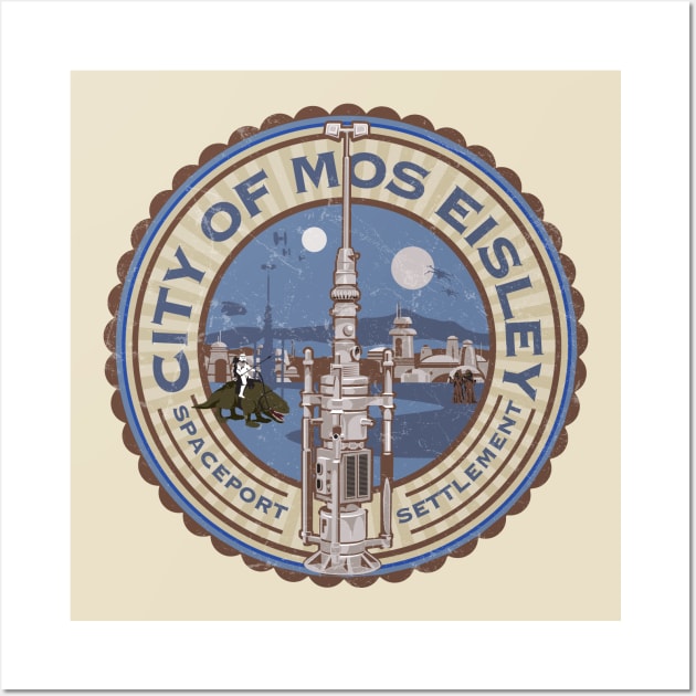 City of Mos Eisley Wall Art by MindsparkCreative